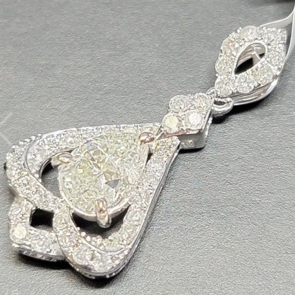 14k Solitaire Diamond Pendent - Picture 3 of 9